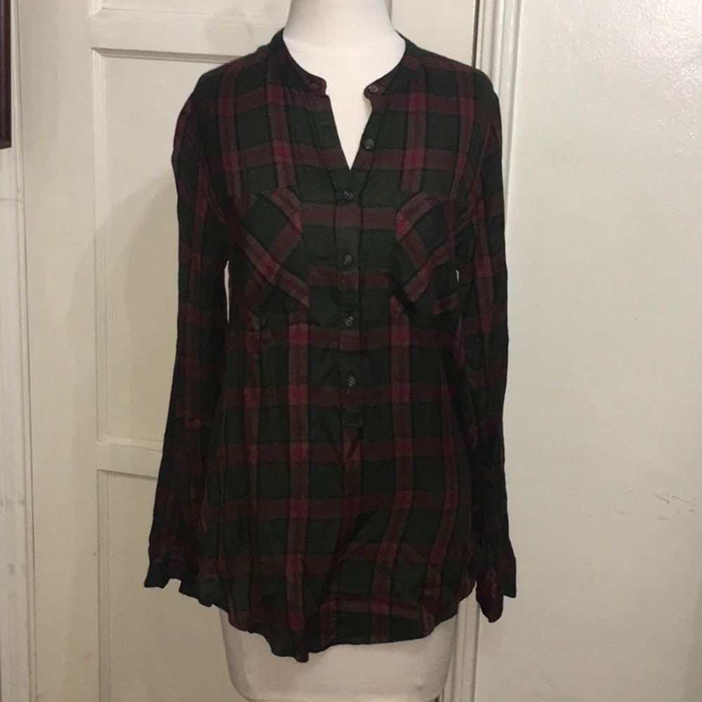 Lucky Brand 🍀 soft flannel plaid tunic top